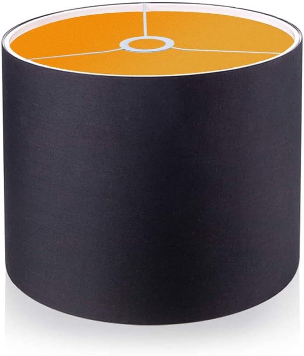 Middelgrote stoffen lampenkap voor tafellamp, wandlamp, nachtlamp en vloerlamp, natuurlijk linnen, handgemaakt, 33 x 33 x 20 cm, perfect voor sfeerverlichting en interieurdecoratie