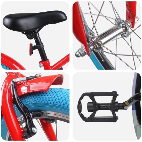 vidaXL - Kinderfiets - 22 - Inch - voor - 7-12 - jaar - oud - Rood van VidaXL — afbeelding 5