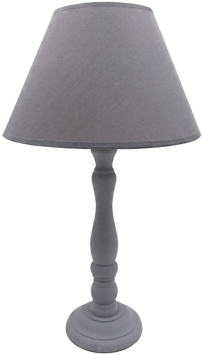 Clayre & Eef Tafellamp Grijs Hout