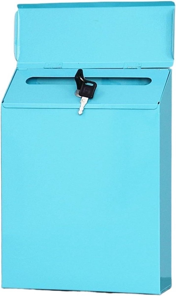 Wandmontage Mailbox - Brievenbus Buiten - Post Ontvangen - Waterdicht Ontwerp - 30 x 23 x 6 cm - Blauw