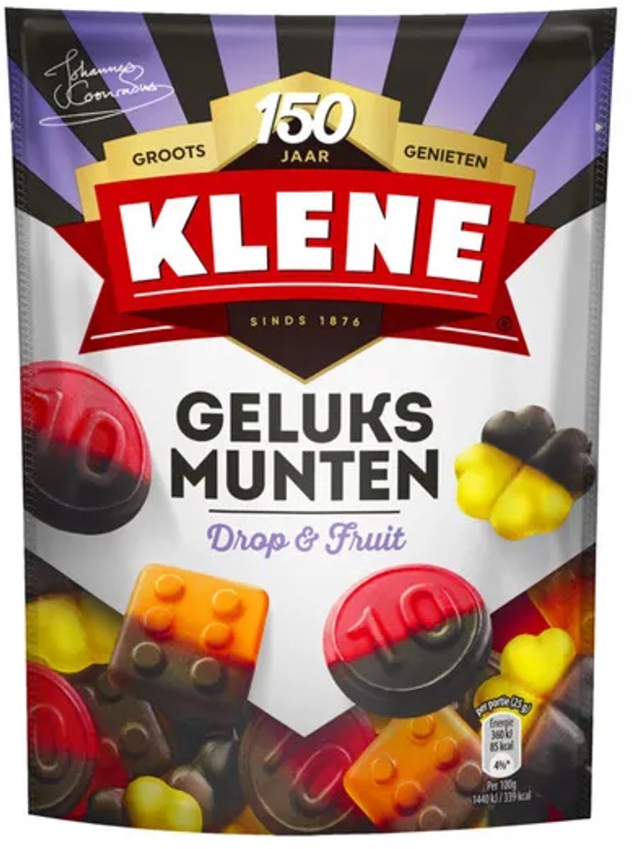 Klene Geluksmunten Zak - 8x 210 gr