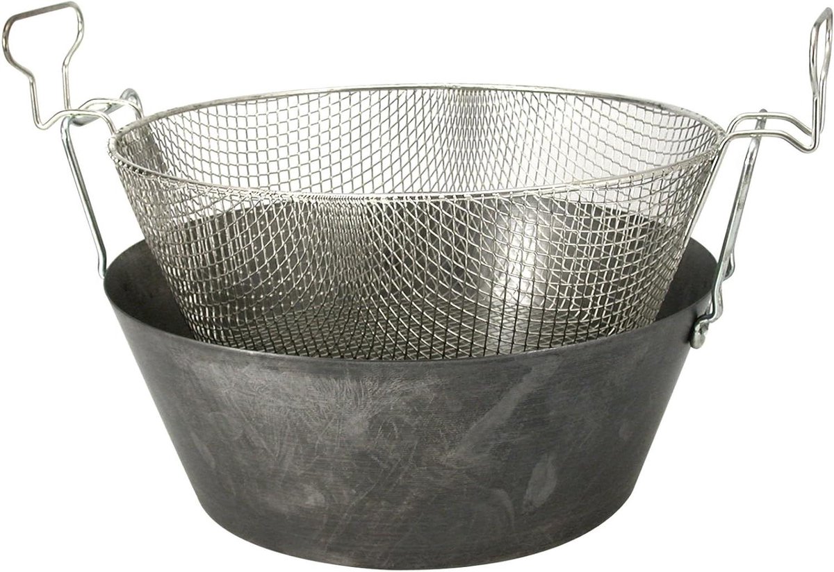 Koekenpan IJzer - Koekenpan - Koken - Gietijzer - 40 cm - Zwart