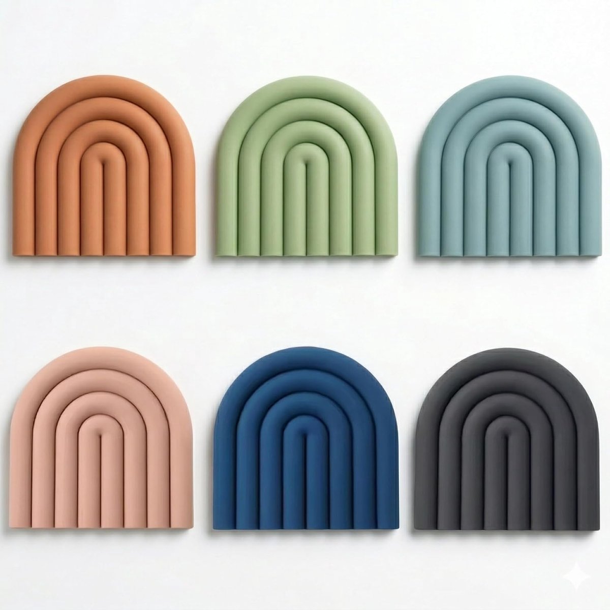 Silicone Onderzetters - Hittebestendige Antislip Matten voor Koffie, Thee en Hete Pannen - 15x15 cm - Meerkleurig - 6 stuks
