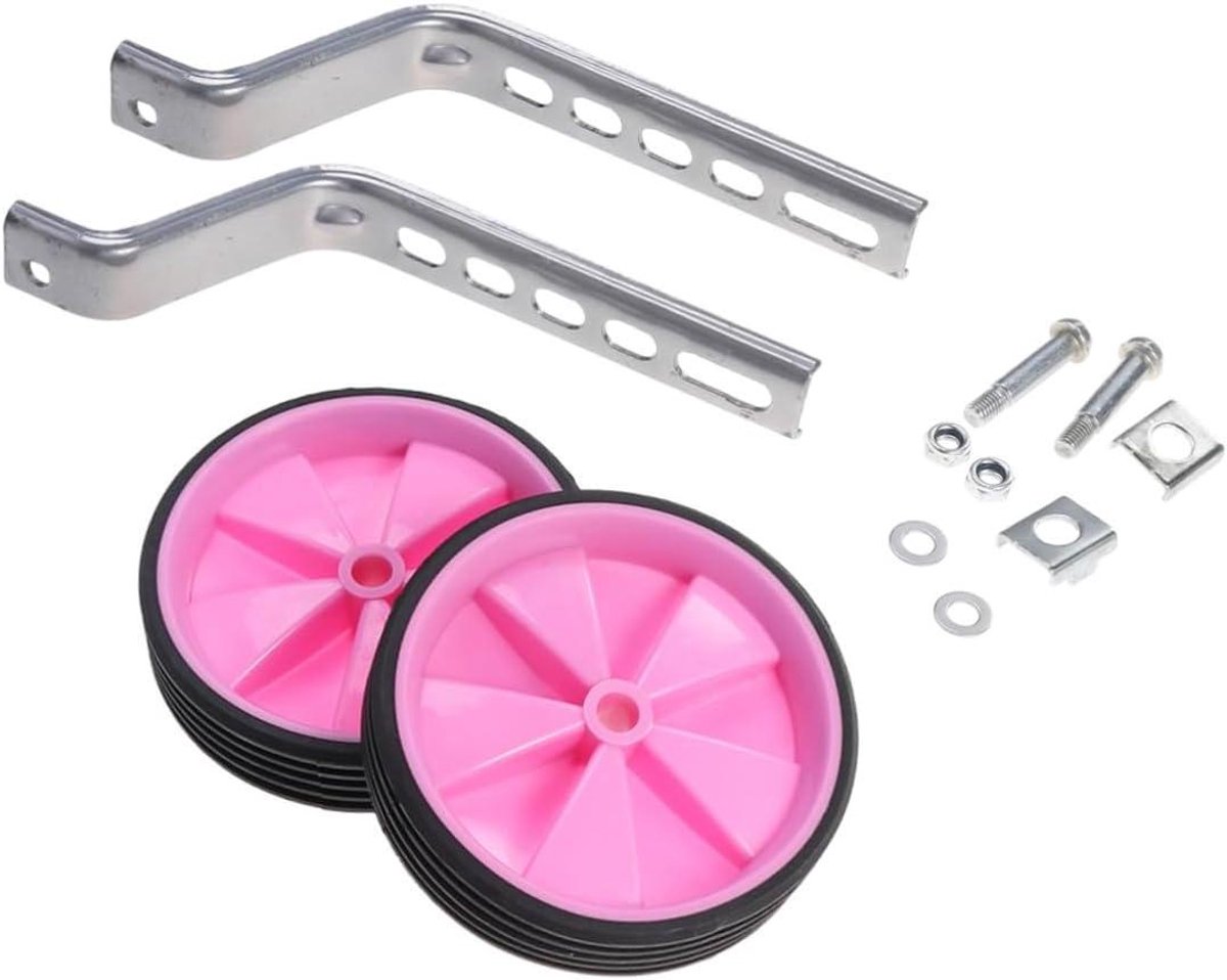 Kinderfiets Zijwieltjes Hulpwieltjes Balanswieltjes Leren Fietsen Universele Pasvorm 11 cm Roze