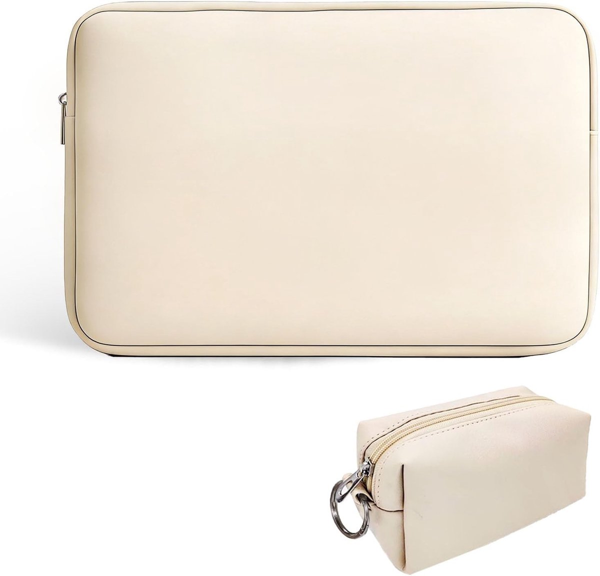 Stijlvolle Laptoptas voor 13-14 Inch Laptops, PU Leer, Inclusief Accessoire Tas, Geschikt voor MacBook, HP, Lenovo en Dell