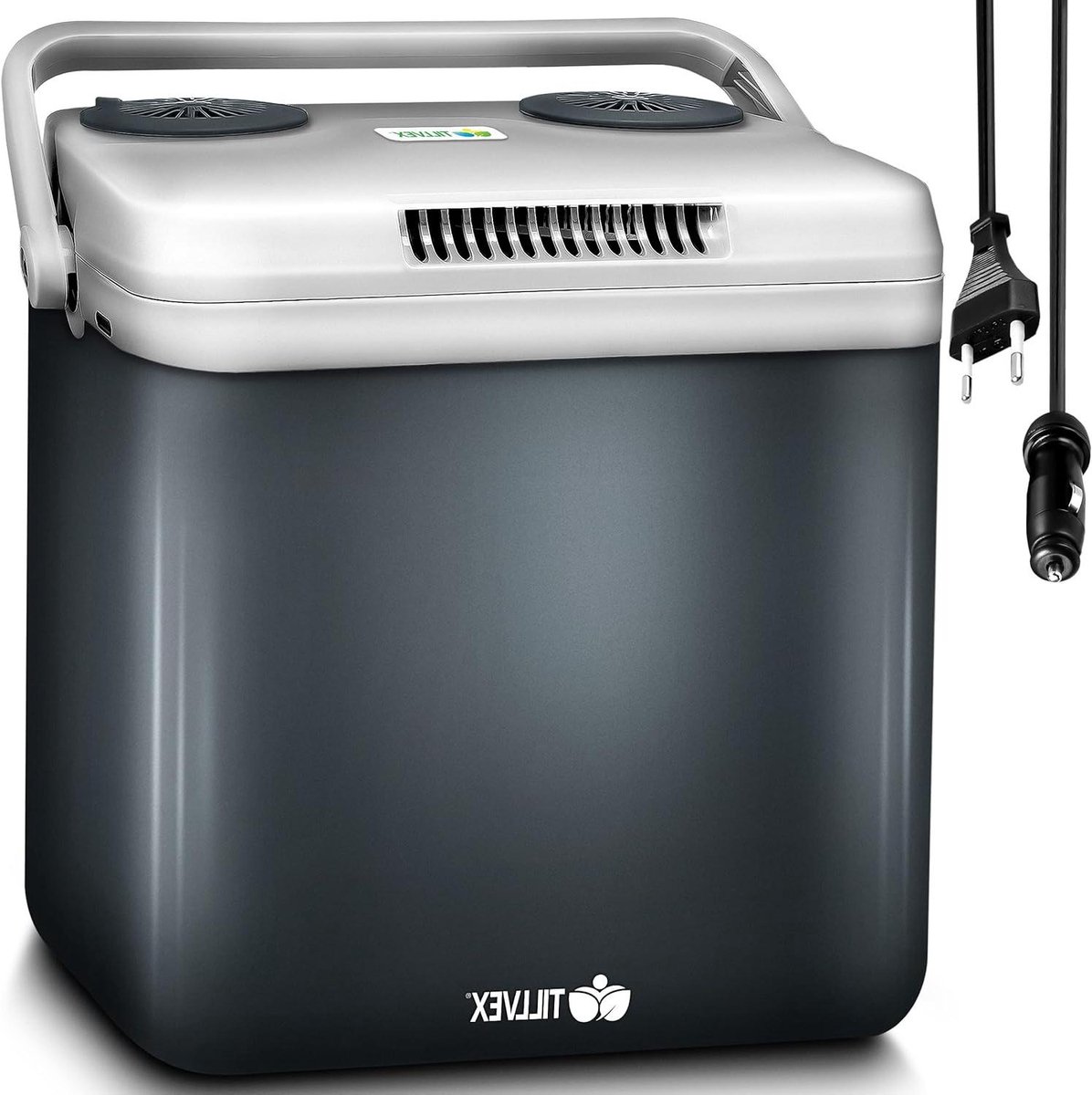 Elektrische koelbox - Mini koelkast - Kamperen en reizen - Koelt en verwarmt - 32 liter - Grijs