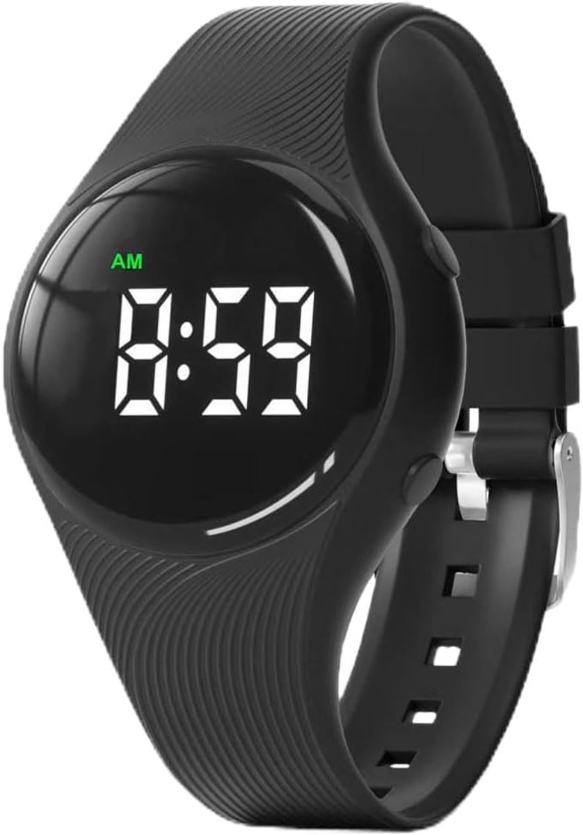 SnelShoppen - Potty Training Horloge - Waterdichte Stille Vibrerende Herinneringshorloge - Oplaadbare Medische Alarmhorloge - Zwart