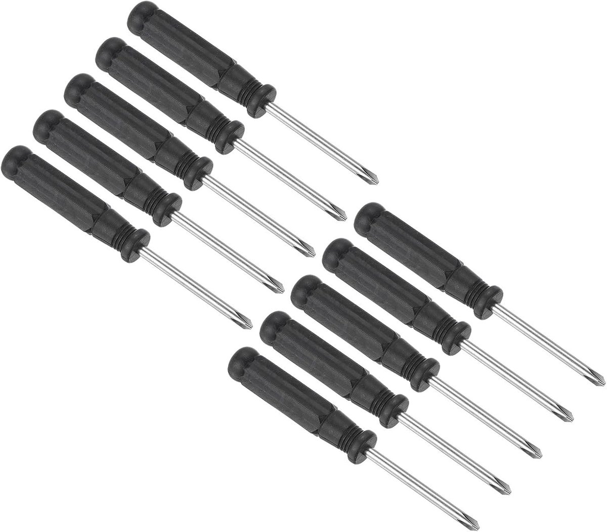 SnelShoppen - Mini kruiskopschroevendraaier 4,0 mm met antislip handvat - 10 stuks voor kleine apparaten, gebruiksvriendelijk en duurzaam