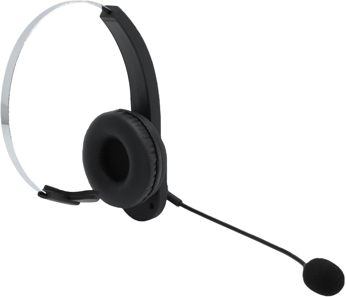 SnelShoppen - Bluetooth Headset V5.4, Draadloze Hoofdtelefoon met AI Geluidsonderdrukking, 50 Uur Batterijduur, Ideaal voor Computer en Mobiele Telefo