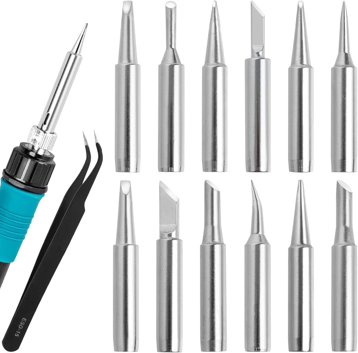 Soldeerbout puntenset 12 stuks - vervangbare tips - 900 M-T-B - geschikt voor soldeerstation - ShopVlot