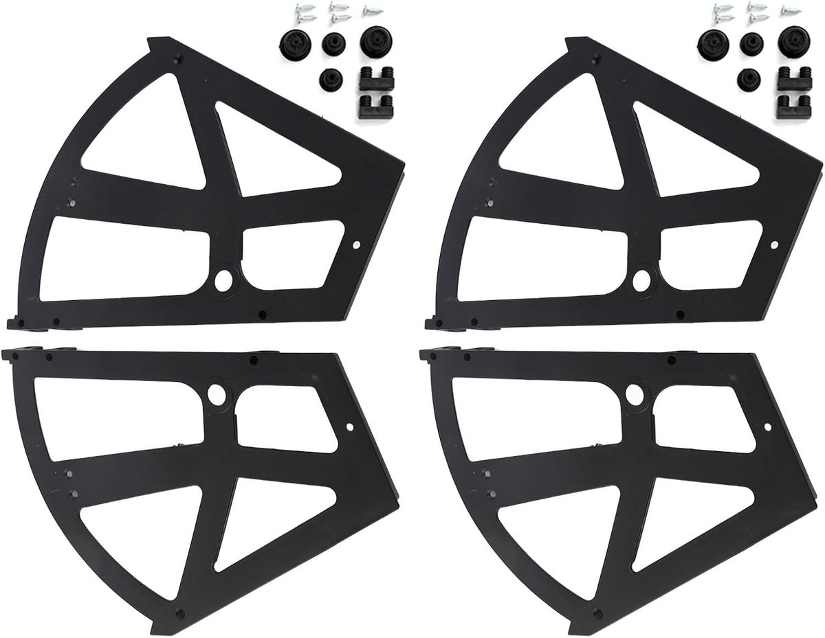 SnelShoppen - 4 Stuks Schoenkast Scharnieren - Plate Frame Draaiplank Accessoire voor Thuis Meubels - Maximaliseer Ruimte in Schoenladen en Kasten - S