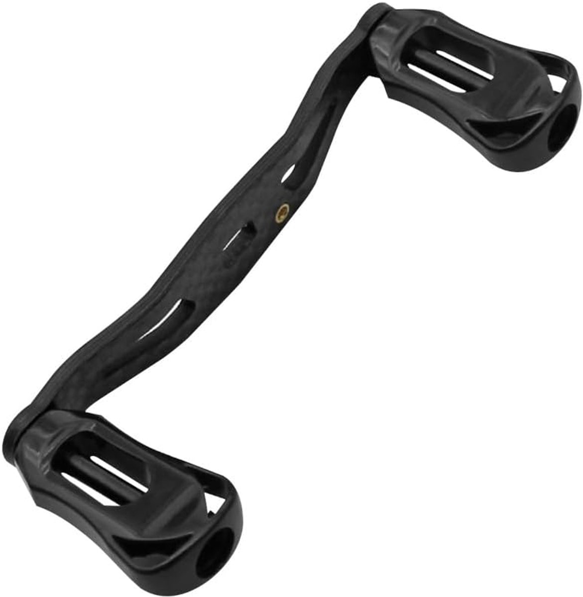 SnelShoppen - Fishing Reel Handle Carbon Fiber Vervangingsonderdelen Dubbele Rocker Arm Handvat voor Baitcasting Reel