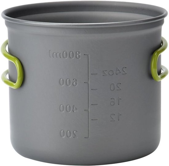 Kookset voor Buiten - Aluminium - Compacte Pot en Pan Set - Ideaal voor Kamperen en Backpacken — afbeelding 3