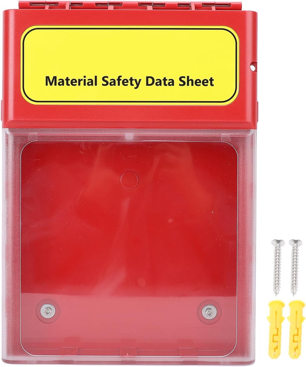 SnelShoppen - MSDS Visual Box, Waterdichte Opslagkast met Geïntegreerde Magnetische Vergrendeling, Duurzaam en Veilig voor Belangrijke Documenten