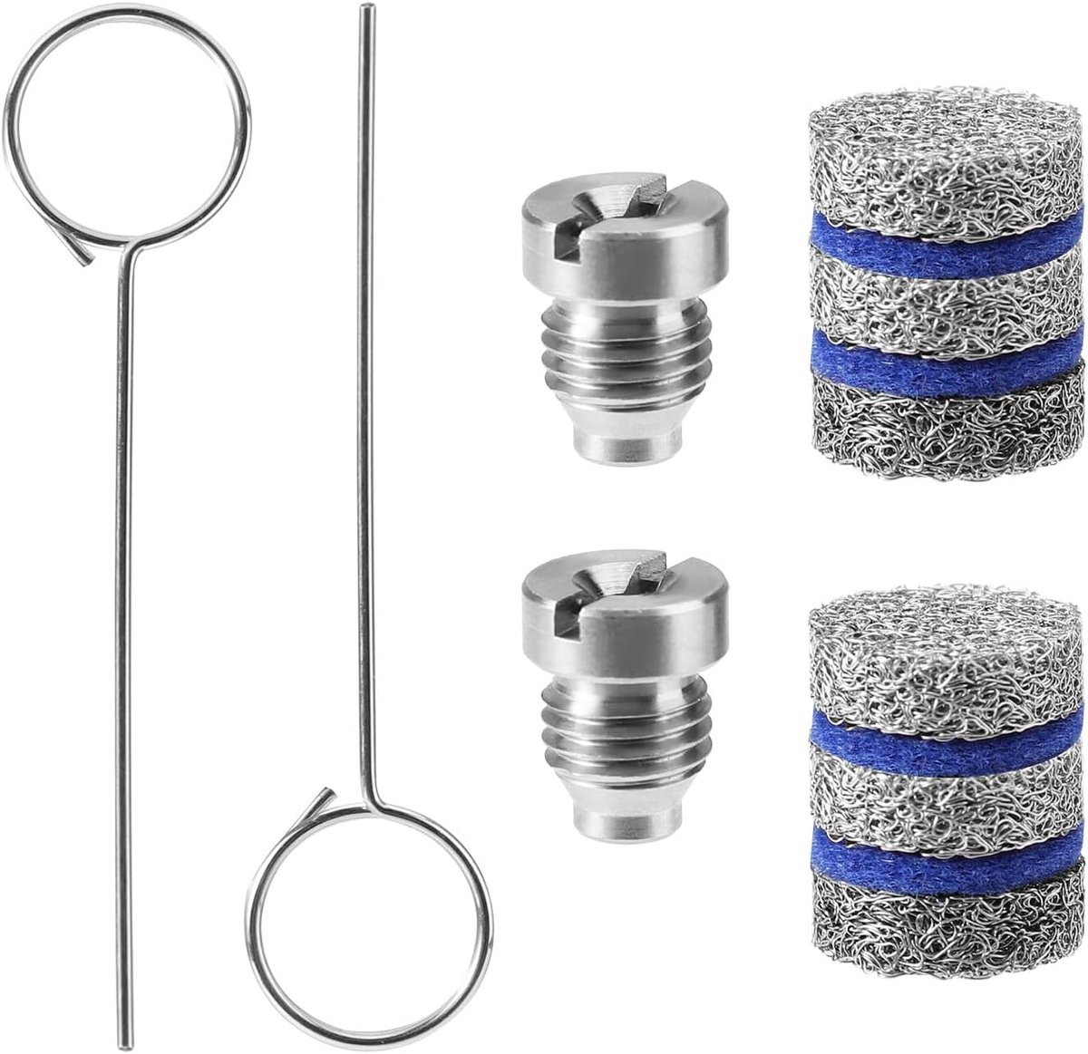 SnelShoppen - 2 Sets Foam Gun Opening Kits - RVS Universele 1.1mm Nozzles en 5-Lagen Foam Maker Netten - Praktische Accessoires voor Snow Foam Lance