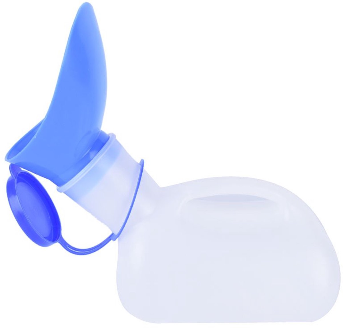 Urinefles - Urinaal - Unisex - 1000 ml - Lekvrij en geurloos - Herbruikbaar - Met deksel - Noodtoilet - Geschikt voor thuis, in de gezondheidszorg en op kampeertrips - Wit - 1 stuk