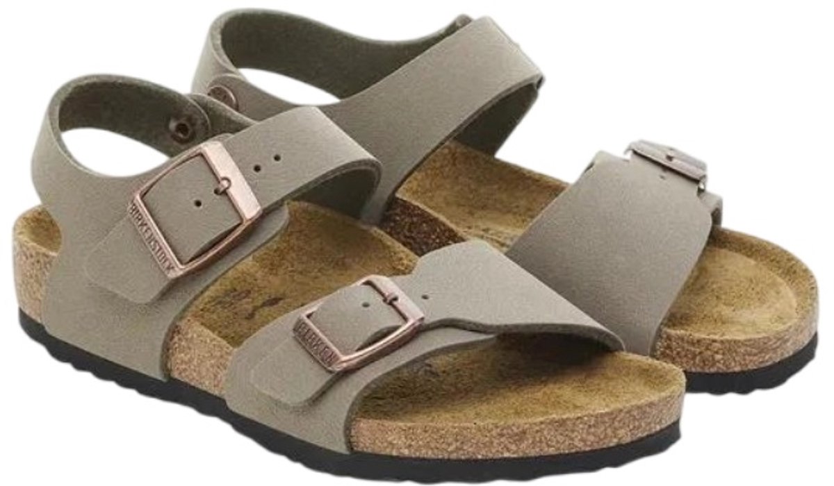 Birkenstock Sandaal New York 1029747 Stone Smal Beige