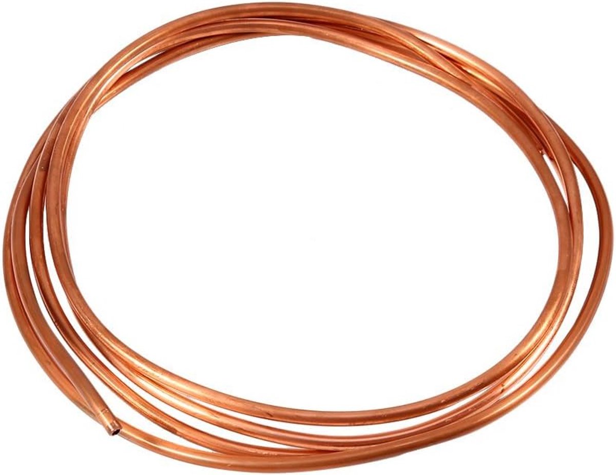 SnelShoppen - 2M Koper Tube Soft Rol van 4mm OD x 3mm ID voor Plomberie en Koeling, Corrosiebestendig, Hoge Elektrische Geleiding, Ductiel