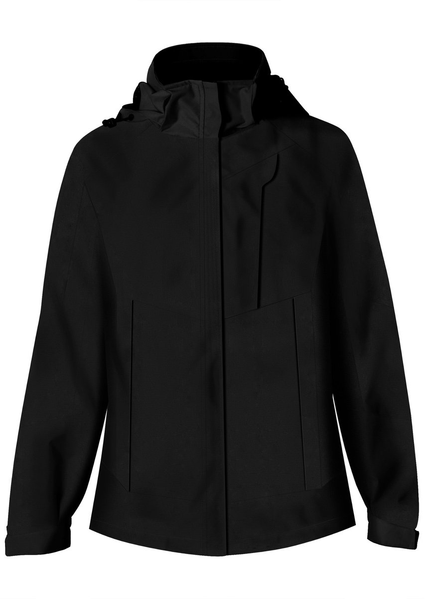 Daity Softshell Jas Dames Waterdichte Wandeljas met Fleecevoering en Capuchon Winddichte Outdoor Regenjas Zwart