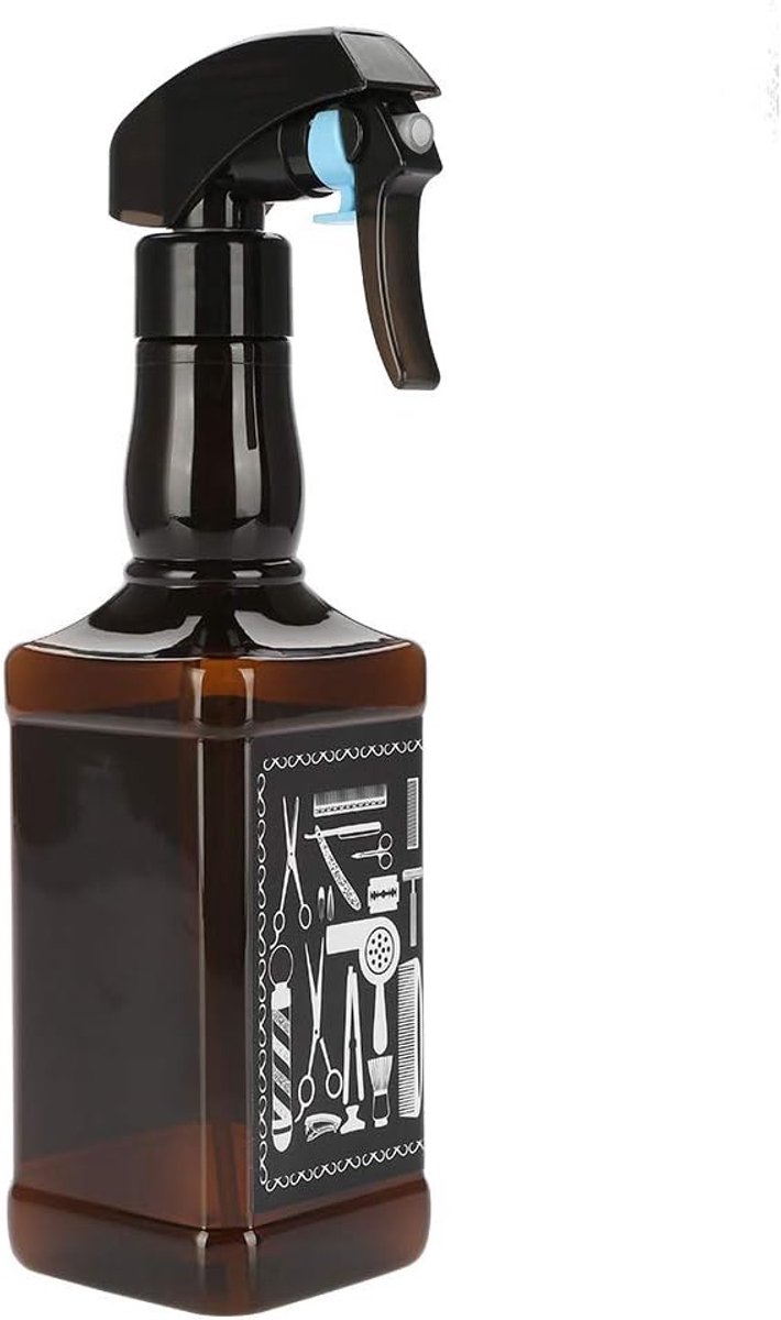 Barber Spray 500ml - Vintage wijnfleslook - Fijnnevelspuit - Ideaal voor kappers - ShopVlot