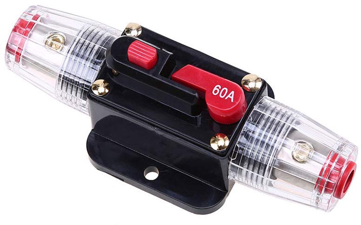 Circuitbreaker 12V 60A - Handmatige reset - Bescherming voor auto-electronica - Voorkomt schade door te hoge stroom - SnelShoppen