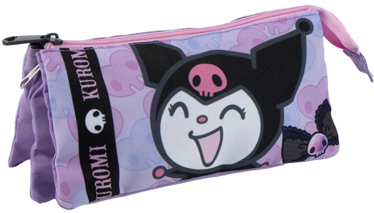 Kuromi Etui Meisjes – 3 Vakken – Paars