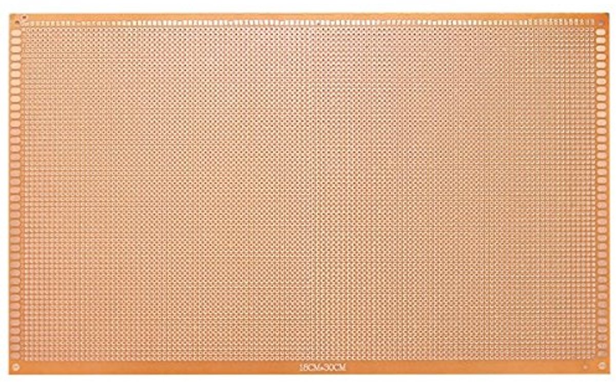 SnelShoppen - PCB Universele Printplaat 300 x 180 mm Rectangulaire Koperen Bakelite - Ideaal voor Elektronica, Hobbyprojecten en Reparaties