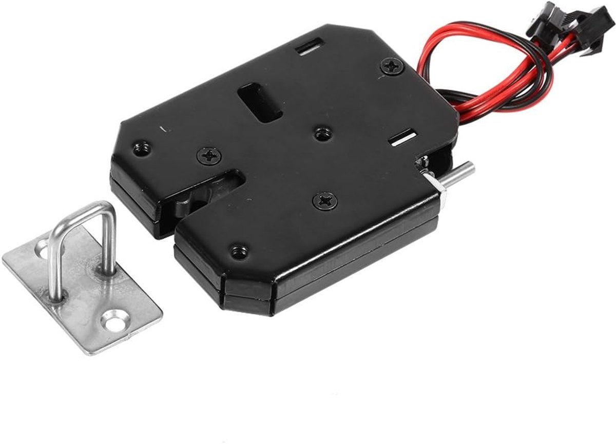 SnelShoppen - Elektrische Deurslot met Koolstofstaal Controle, 12 V, 2 A, Veiligheidsschakelaar, Detectieschakelaar voor Elektrische Kluisjes, Lades,