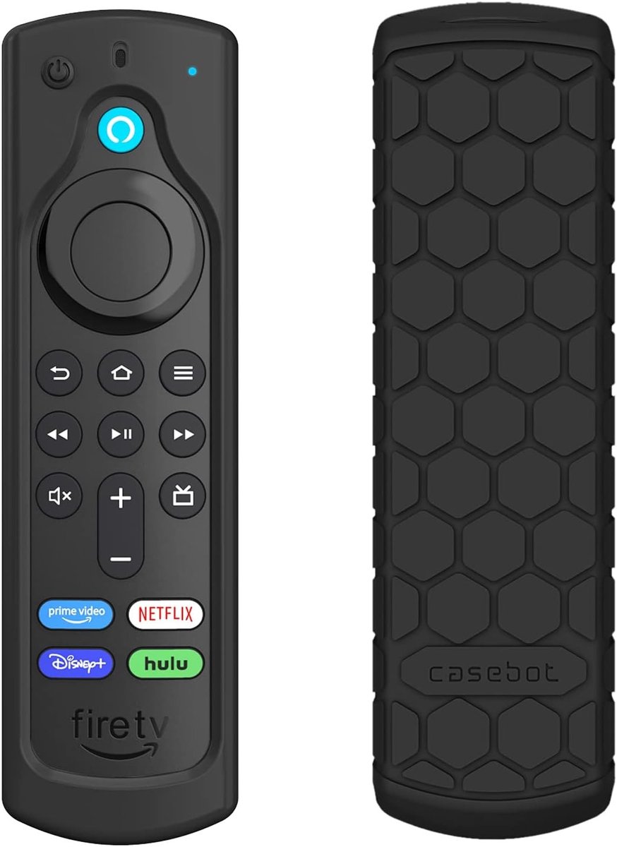 Zwarte silicone hoes voor Fire TV Stick 4K Max, Fire TV Stick Lite en Fire TV Cube - Antislip bescherming voor Alexa afstandsbediening