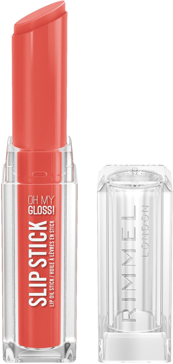 Rimmel Oh My Gloss! Slip Stick, Oh Sweetie!, hydraterende lipoliestick, rijke kleur, plakt niet, glossy finish, vegan formule, 3,4 g