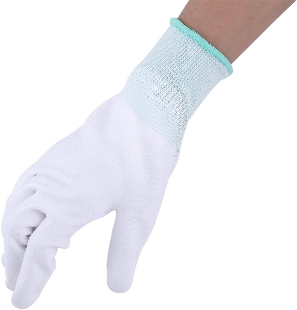 Anti-static Gloves Anti-slip Work Safety Repair Mobile Phone Computer PC Green Size M ESD Protection Precision - ShopVlot