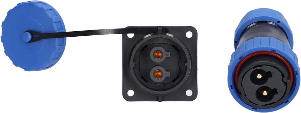 SnelShoppen - Waterdichte Connector Vierkant 4 Gaten IP68 Luchtvaart Aansluiting 250V 45A Kabel voor Communicatie Apparatuur en Instrumentatie