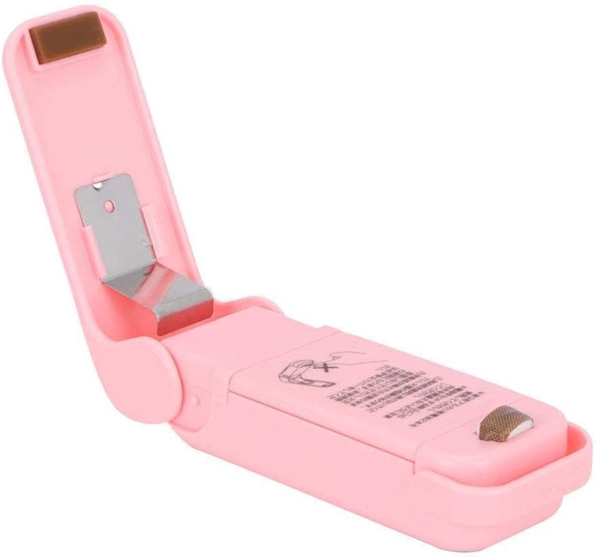 SnelShoppen - Mini Vacume Sealer Machine voor Voedsel, 2 Stuks Draagbare Handmatige Voedselopslagzak Verzegelaar voor Verse Vruchten Noten Vlees Zeevr