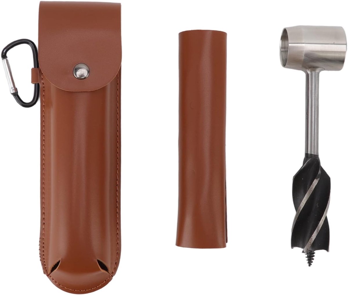 SnelShoppen - Handmatige Houtboor Wrench, Multifunctionele Bushcraft Auger voor Houtbewerking, Duurzaam Staal, Ideaal voor Kamperen en Tuinieren