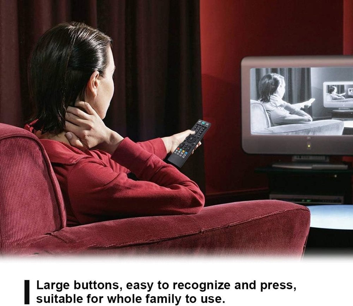 SnelShoppen - Universele Afstandsbediening voor TV AKB33871414 Multi-Functie Vervangende TV Afstandsbediening Compatibel met FLATRON Modellen
