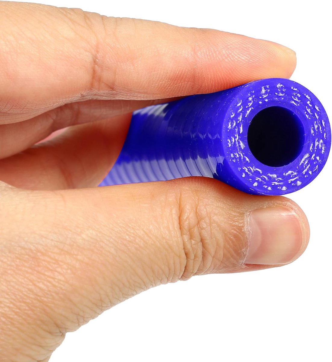 Dailygoods- Siliconen Slang 90 Graden Bocht - Universele Koppeling - Binnendiameter 11mm - Lengte 150mm - Blauw - Duurzaam Materiaal - Koelslang
