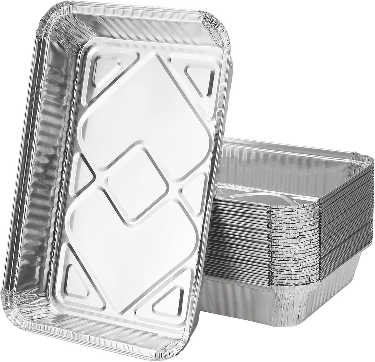 SnelShoppen - 25 Pack Aluminium Bakvormen 31 x 20 x 5cm 2250ml - Duurzame Foil Bakplaten voor BBQ, Koken, Bakken, Roosteren - Ideaal voor Feest, Campi
