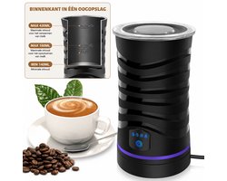 uJOY Melkopschuimer - 600ML - 4-in-1 functies - One-touch bediening - Romig schuim in ± 2 minuten - Krachtig vermogen - Zwart
