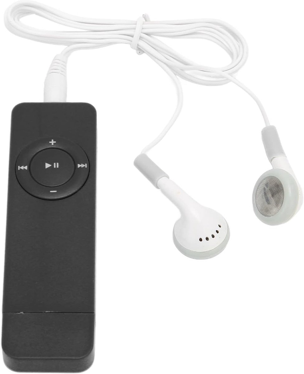 SnelShoppen - Compact en Draagbare MP3 Speler met Verliesvrije Geluidskwaliteit, Lange Accuduur en Ondersteuning voor 64GB Geheugenkaarten voor Studen