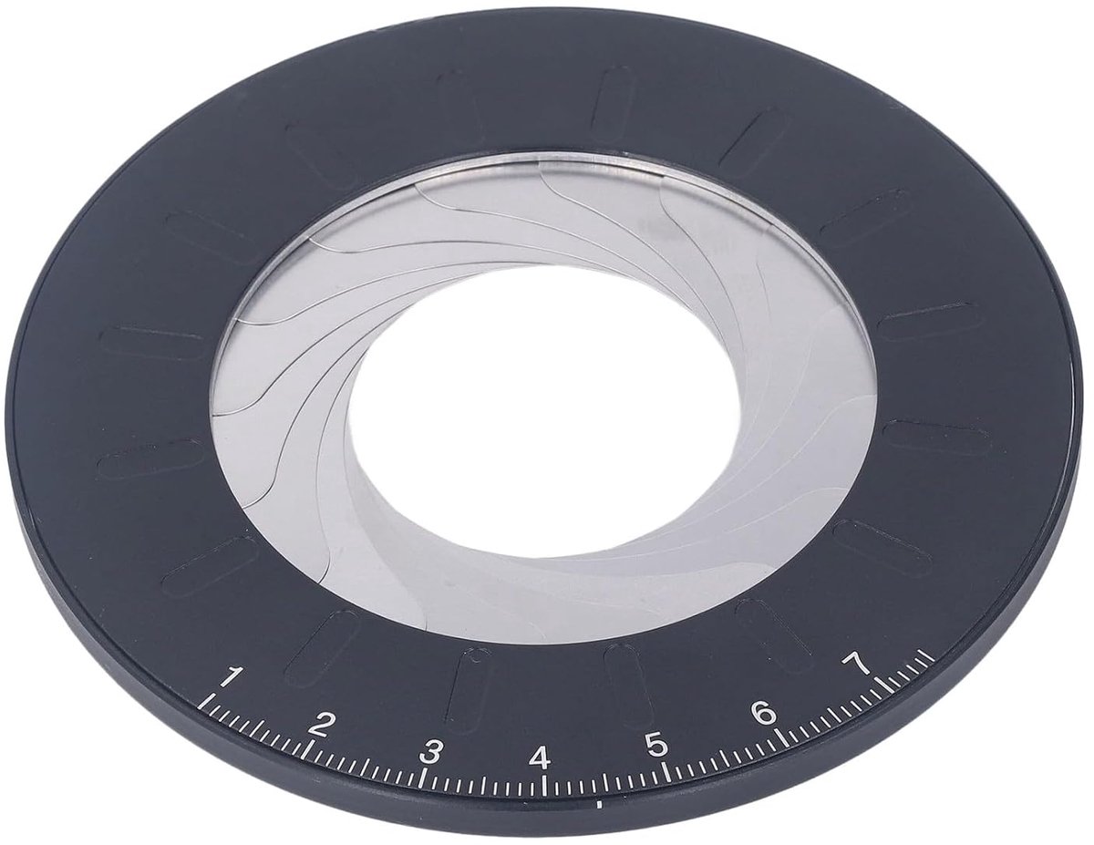 SnelShoppen - Circle Drawing Maker Tool - Rotatable Ronde Sjabloon Liniaal - Zwart - Aluminium & RVS - Perfecte Circles Teken Gereedschap - 12 cm Diam