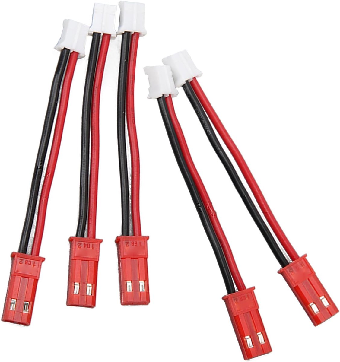 SnelShoppen - 5 Stuks PH2.0 2P naar JST Adapterkabel Male naar Male - Betrouwbare Verlengkabel voor RC Auto Onderdelen - Geschikt voor Axial SCX24 1/2