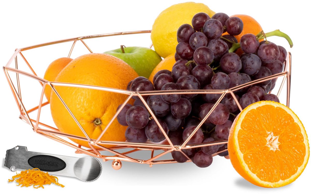 Moritz & Moritz fruitmand etagère driehoeken roos