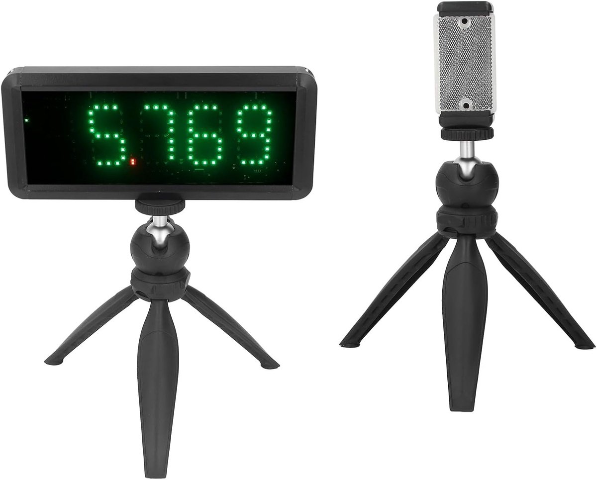 SnelShoppen - Draadloze Sprint Timer met 5 Cijfer Display, 0.001 Seconden Laser Timer op Batterijen, Automatische Reset Tijdregistratiesysteem voor Ra