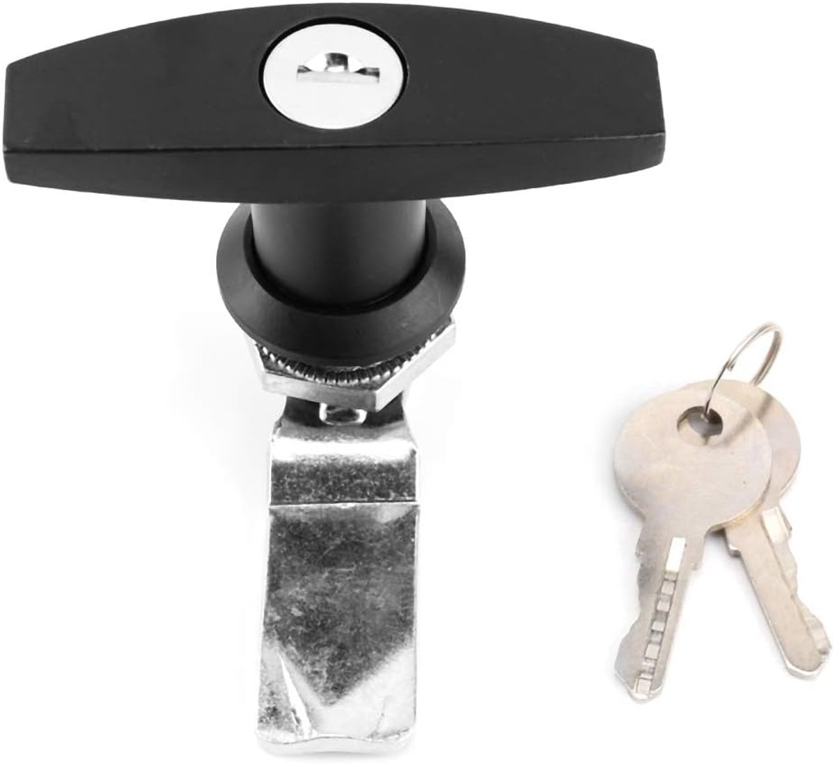SnelShoppen - Truck Lock T-Handgreep Topper Lock, Achtermontage Handgreep Slot Gereedschapskist Garagedeur Snugtop Slot Met Sleutels Voor Trailer Cara