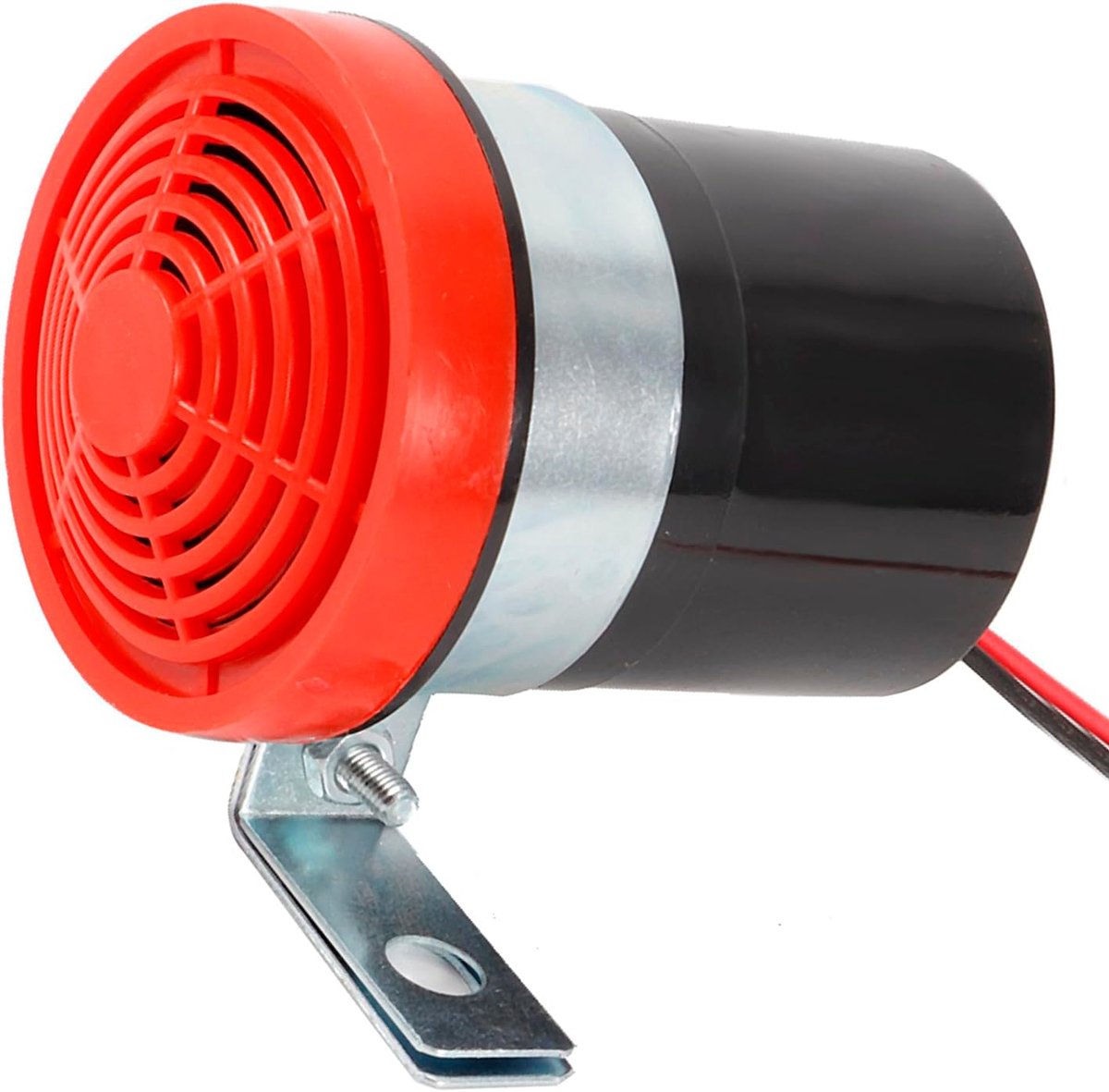 SnelShoppen - Car Reverse Beeper 12V 105db Achteruitrijalarm Backup Horn Buzzer ABS Universeel Rood Waarschuwingsalarm voor Voertuigen