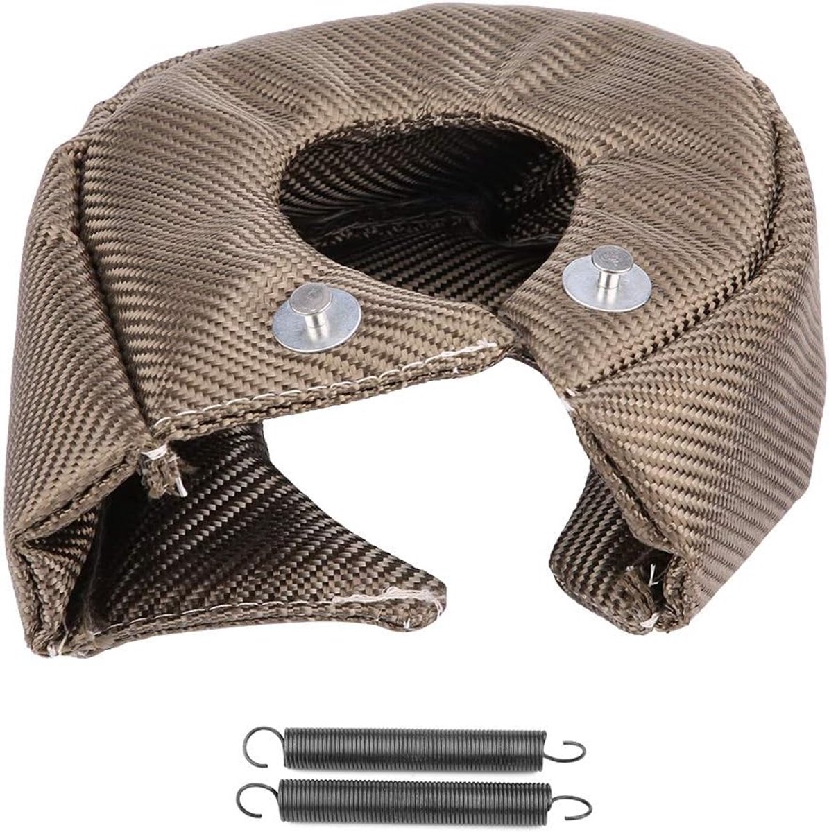 SnelShoppen - Turbo Dekentje, Turbo Thermisch Warmte Schild met Bevestigingsveren, Turbocharger Wrap voor T3 GT25 GT28 GT30 GT32 GT42 T4 Turbocharger
