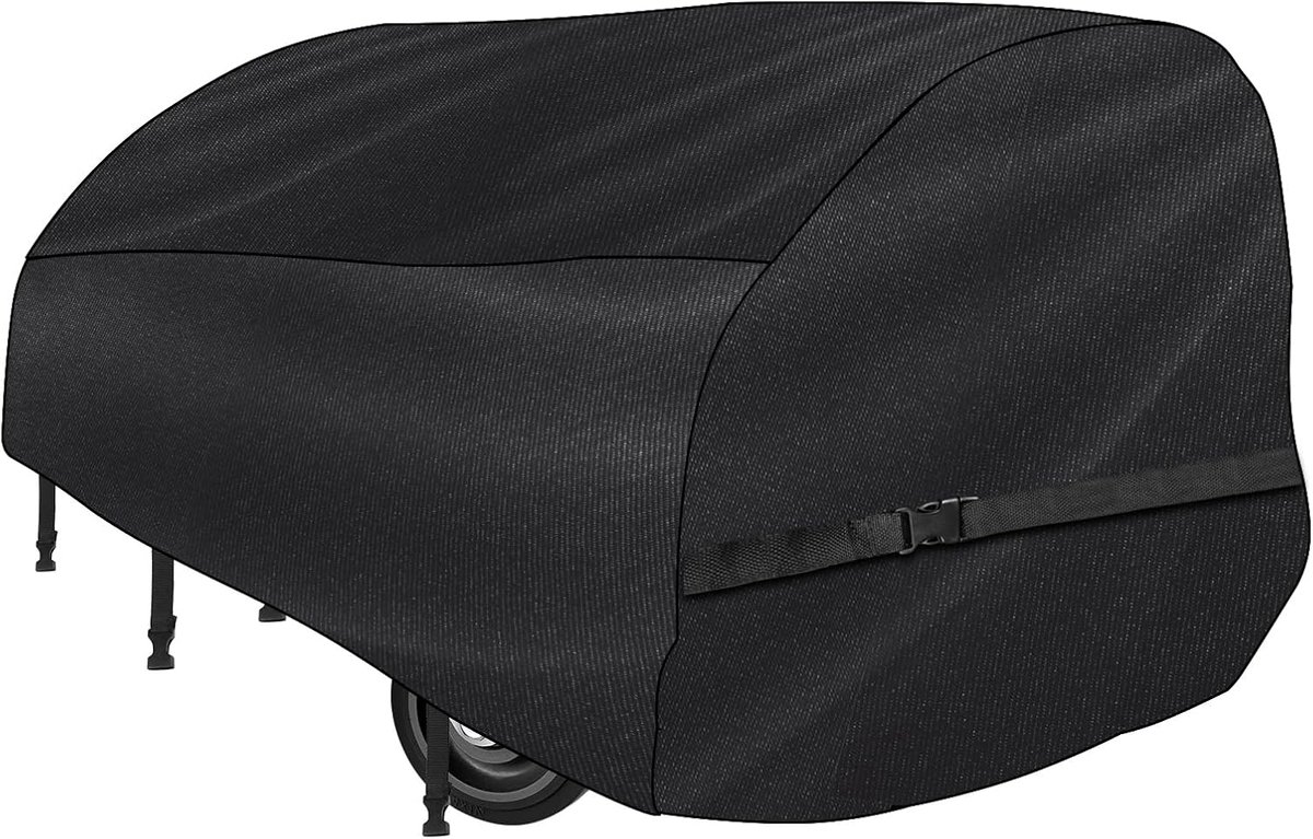 SnelShoppen - Houten Splitter Cover 210x115x100cm Waterdicht 420D Oxford Voor 15-45 Ton Houtversnipperaar Bescherming Tegen Weer Zwart