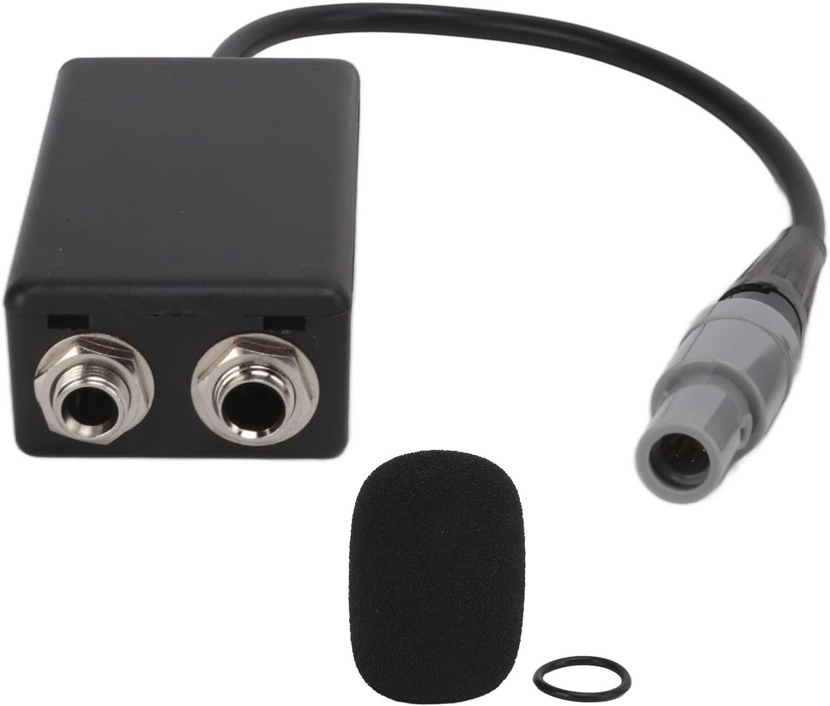 SnelShoppen - Adapter voor Luchtvaart Headset, Algemene Luchtvaart Dual voor GA Vrouwelijk naar LEMO 6-pins Mannelijk, Inclusief Super Hoge Dichtheid