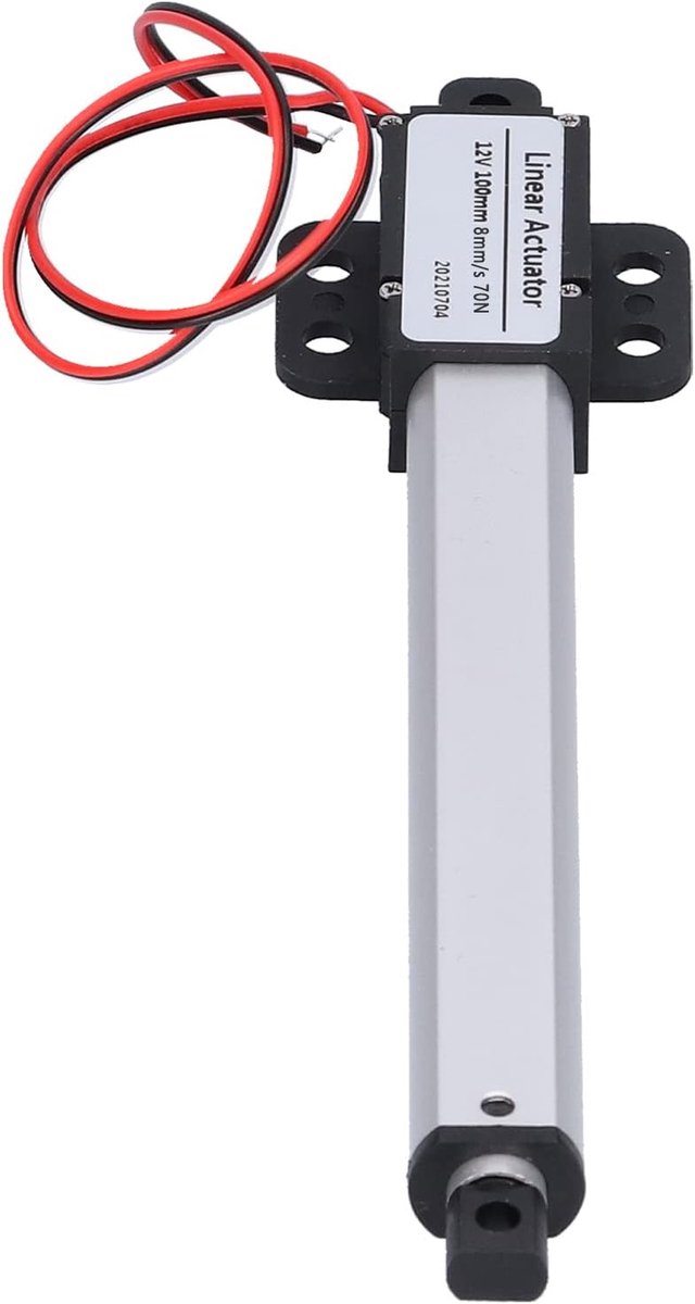 SnelShoppen - Marhynchus 100mm 12V Lineaire Actuator, Geluidsarm Mini Elektrische Actuator met Kortsluitbeveiliging, Limiet Schakelaar, 70N Kracht, 8m