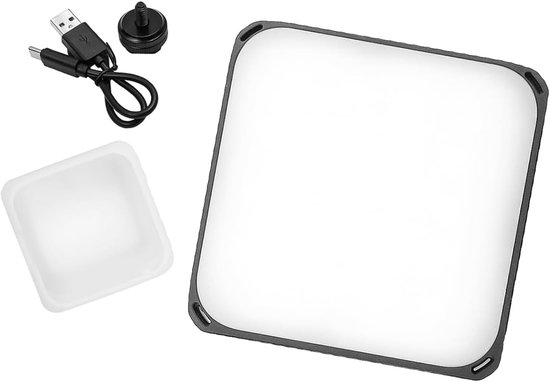 SnelShoppen - Multifunctionele Video Mini Twee-Kleur LED Licht Temperatuur Oplaadbare Mini Vullicht 2500K-8500K Dimbaar Magnetische Adsorptie voor Vlo